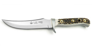 Puma SGB Buffalo Hunter Stag Fixed Blade Knife with Leather Sheath