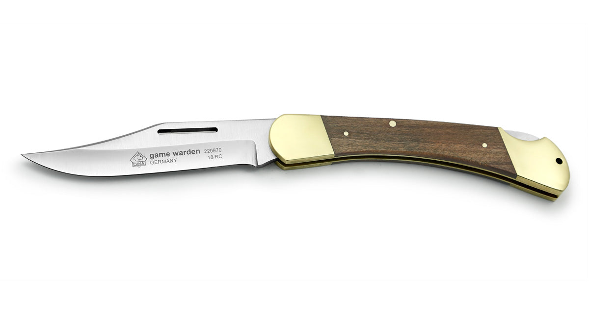 Puma Germany Wood 970 Game Warden Lockback Knife in Box w