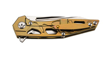 PUMA TEC one-hand knife, bronze finish, with clip