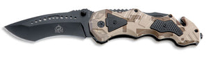 PUMA TEC one-hand rescue knife (camouflage optics)