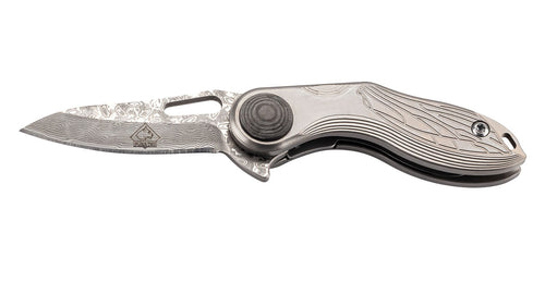 PUMA TEC mini one-hand knife, damascus